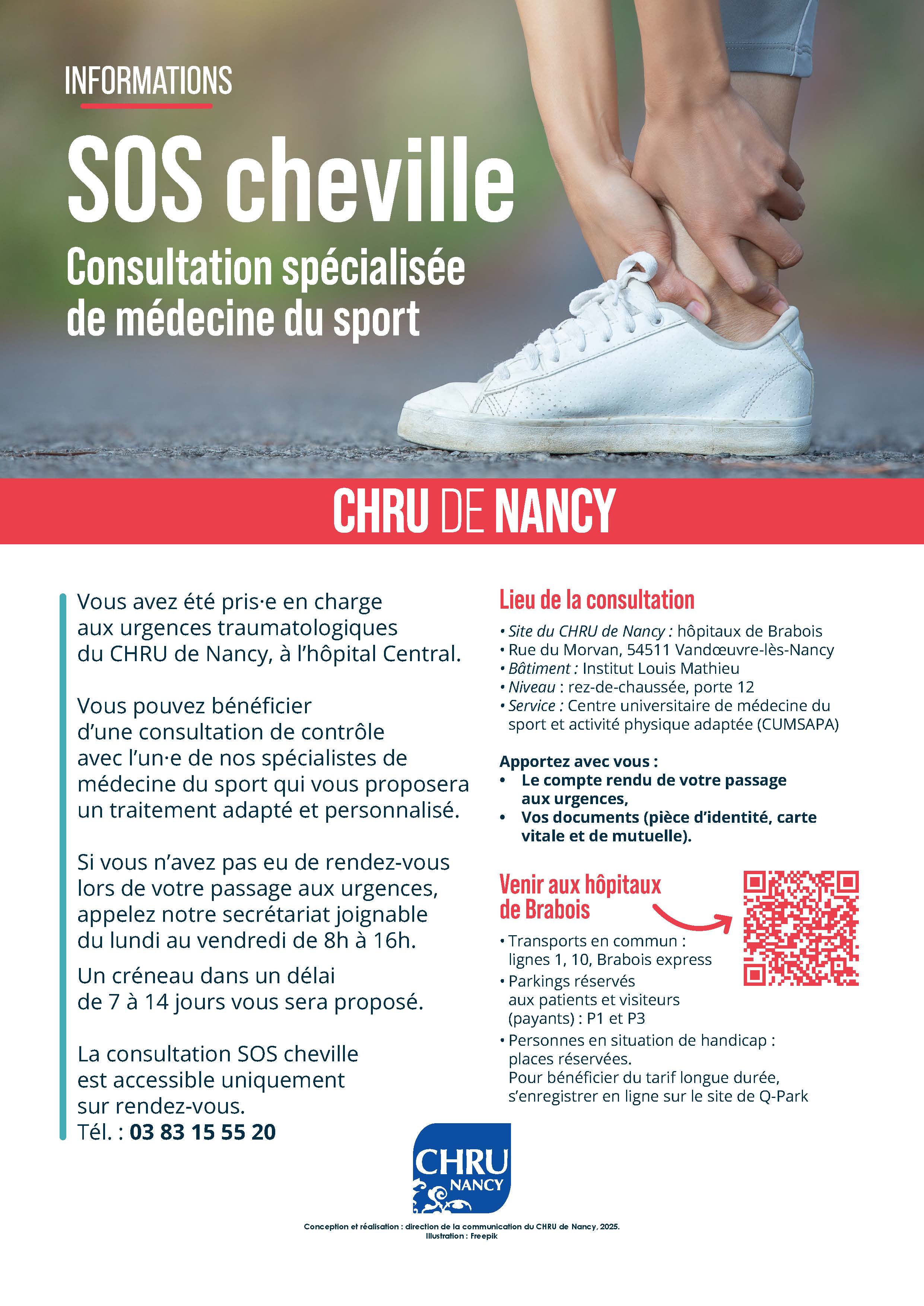 plaquette sos cheville